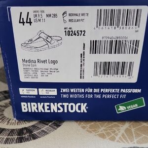 Birkenstock Blue Box with White Logo and Green Vegan Badge